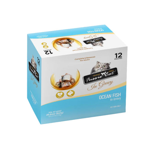 Cat Premium Ocean Fish in Gravy, 2.4 Oz (Pack of 12)